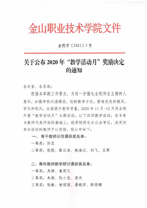 关于公布2020年“教学活动月”奖励决定的通知 _1.jpg